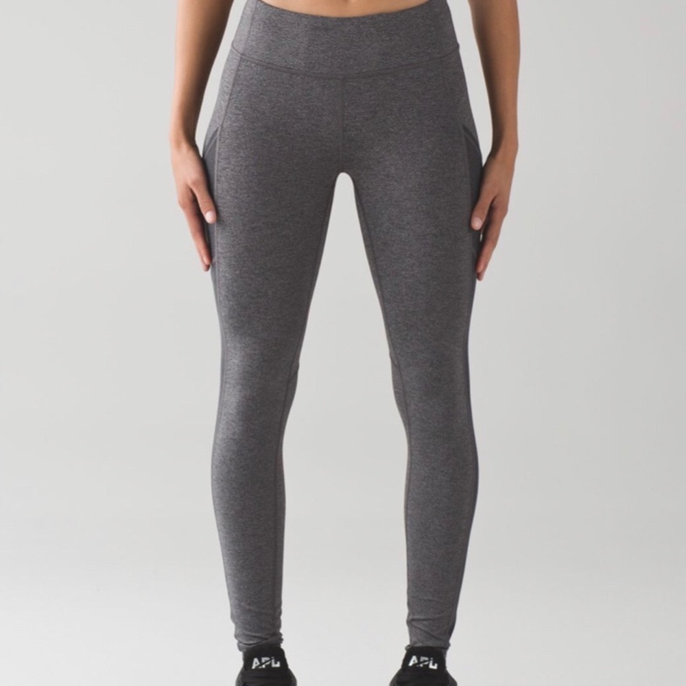 Lululemon Heathered Black Speed Tight Size 4